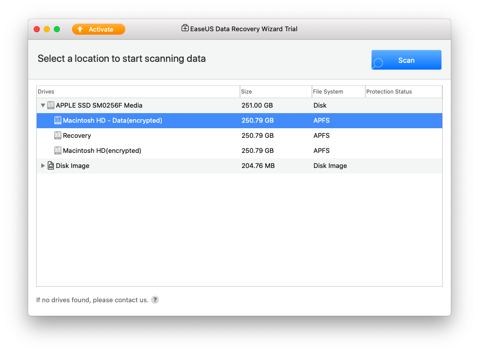 EaseUS data recovery software app Mac
