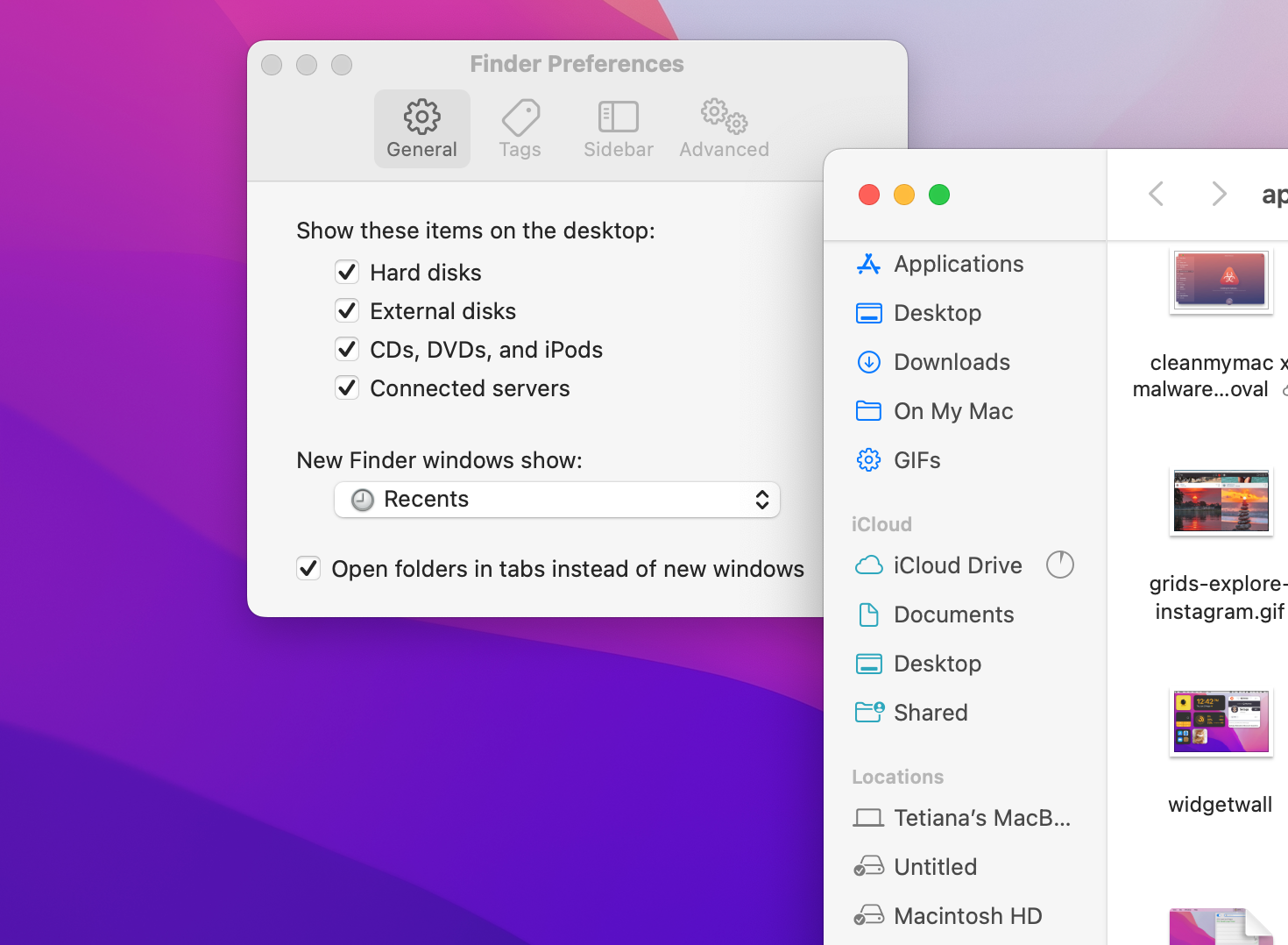 edit finder preferences