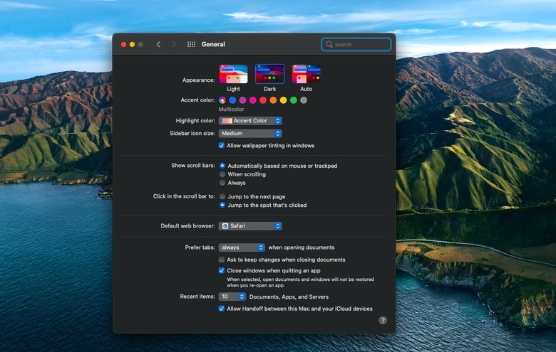 switch your Mac into dark mode