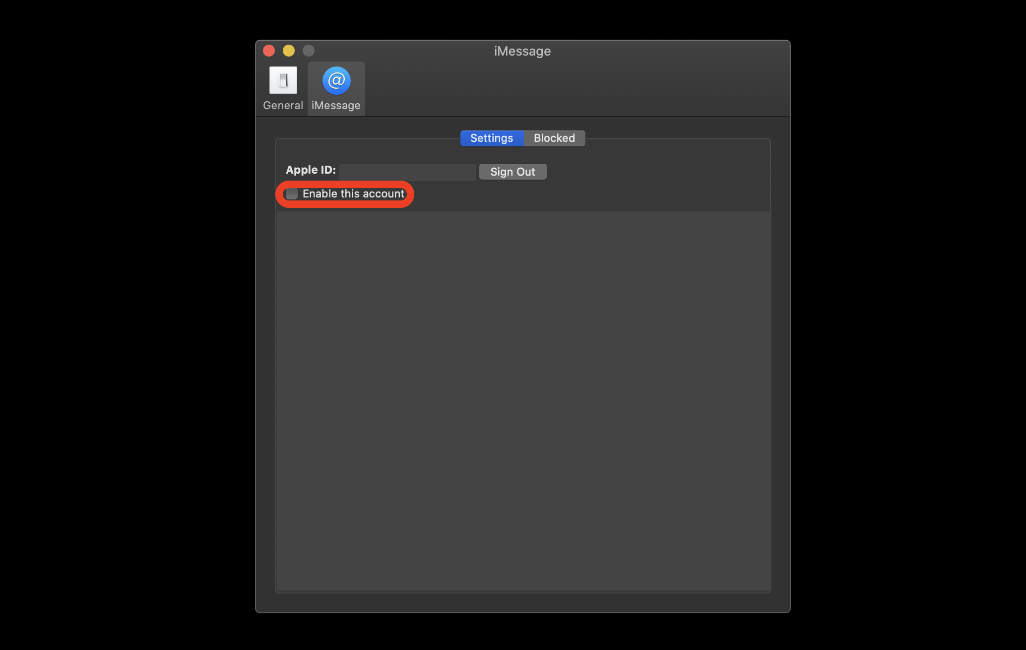 enable imessage mac