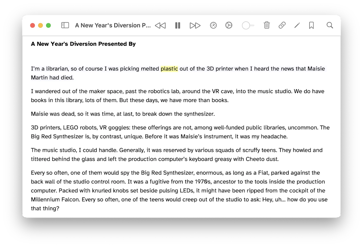 How to enable read text on Mac