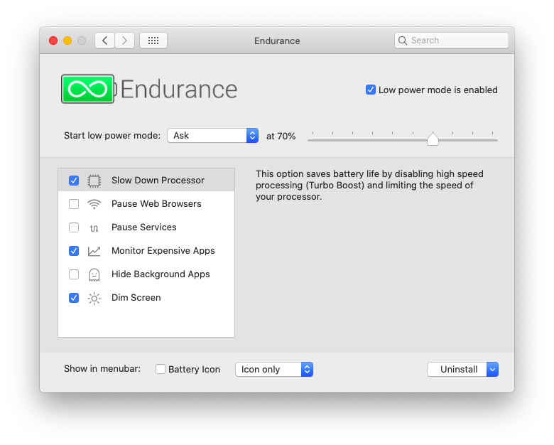 endurance battery extend mac life