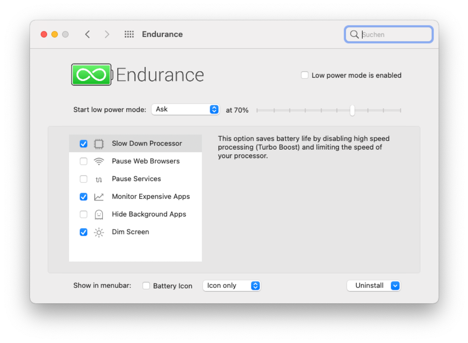 Endurance Mac battery extender