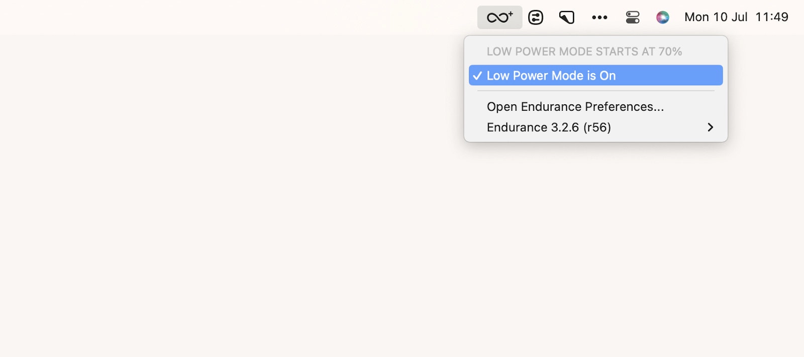 optimize power usage with Endurance