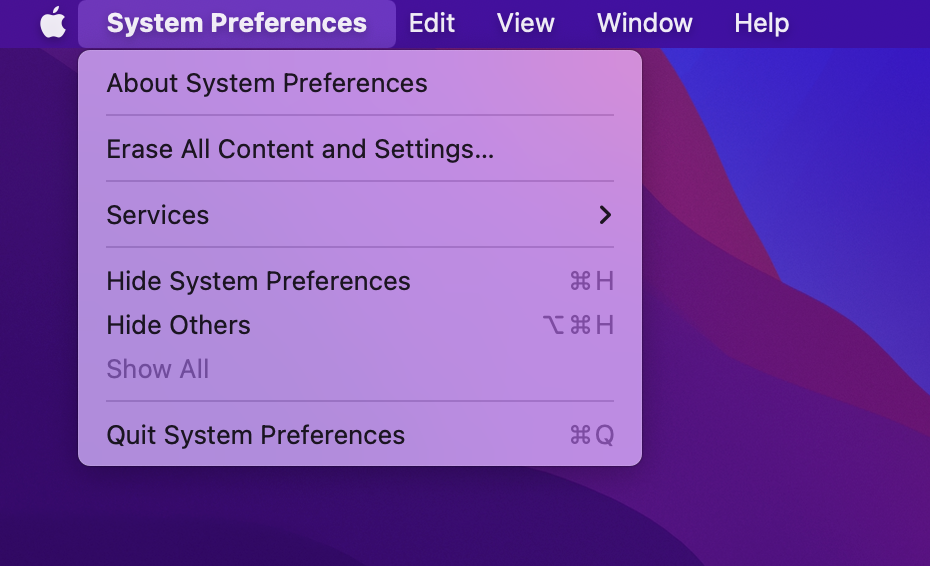 Erase All Content and Settings option