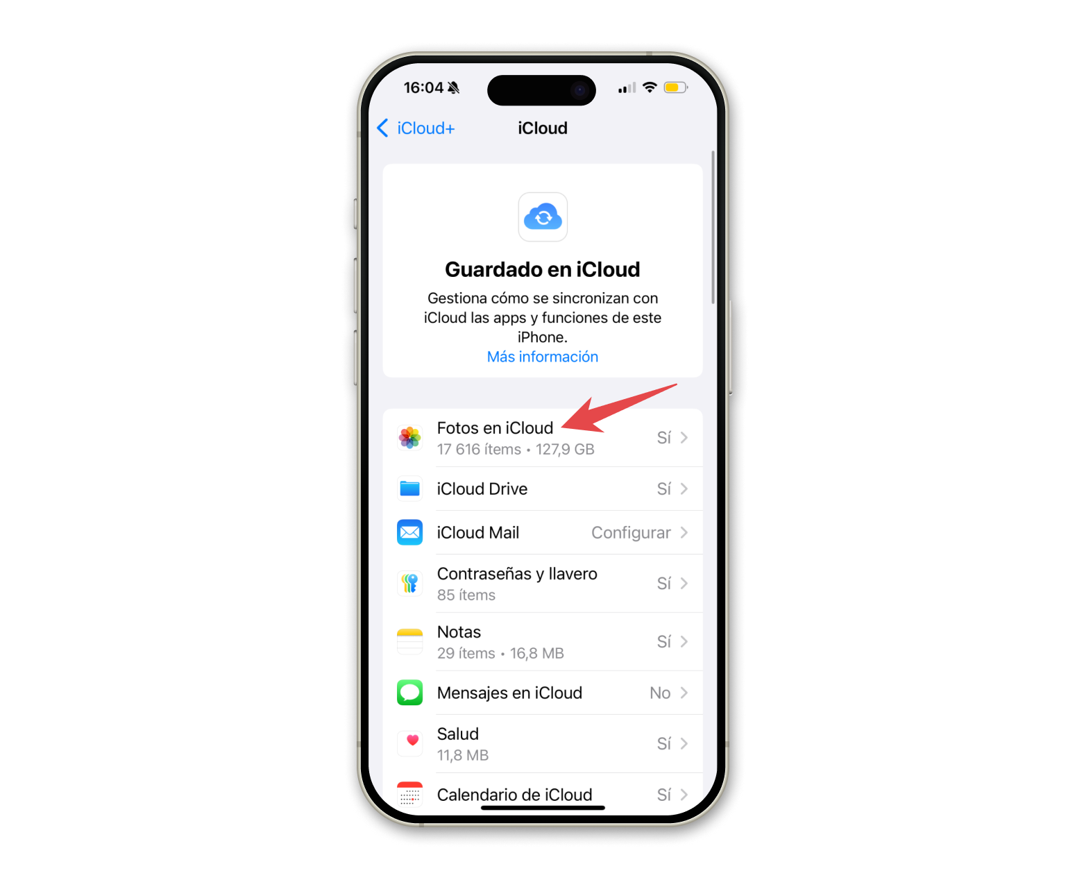 desactivar la sincronización de Fotos de iCloud