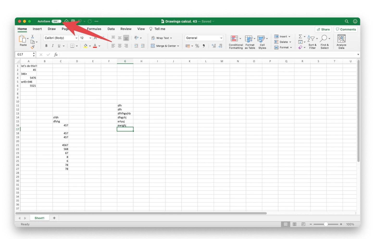excel autosave on