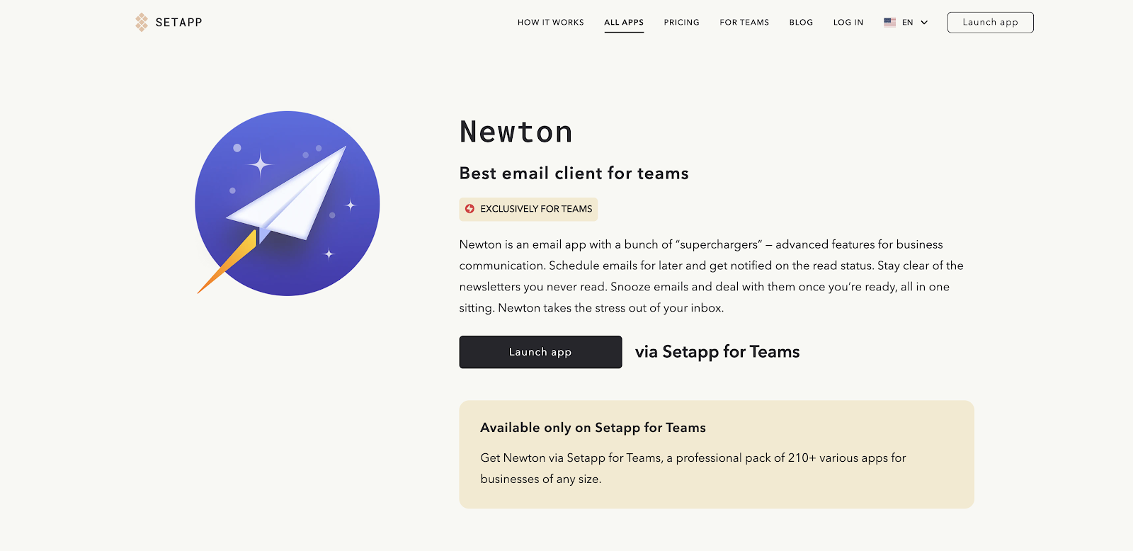 Exclusive apps Setapp for Teams