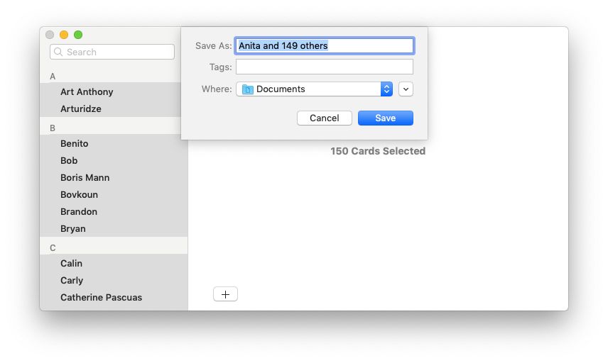 export contacts Mac iCloud