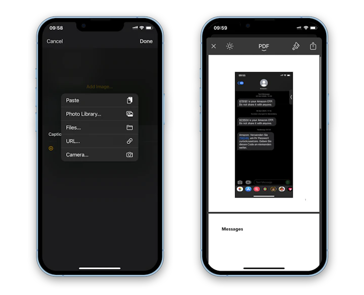 How to export text messages from iPhone to PDF
