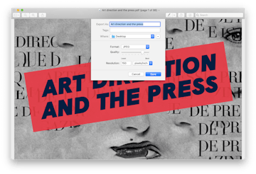 export PDF JPG Preview Mac