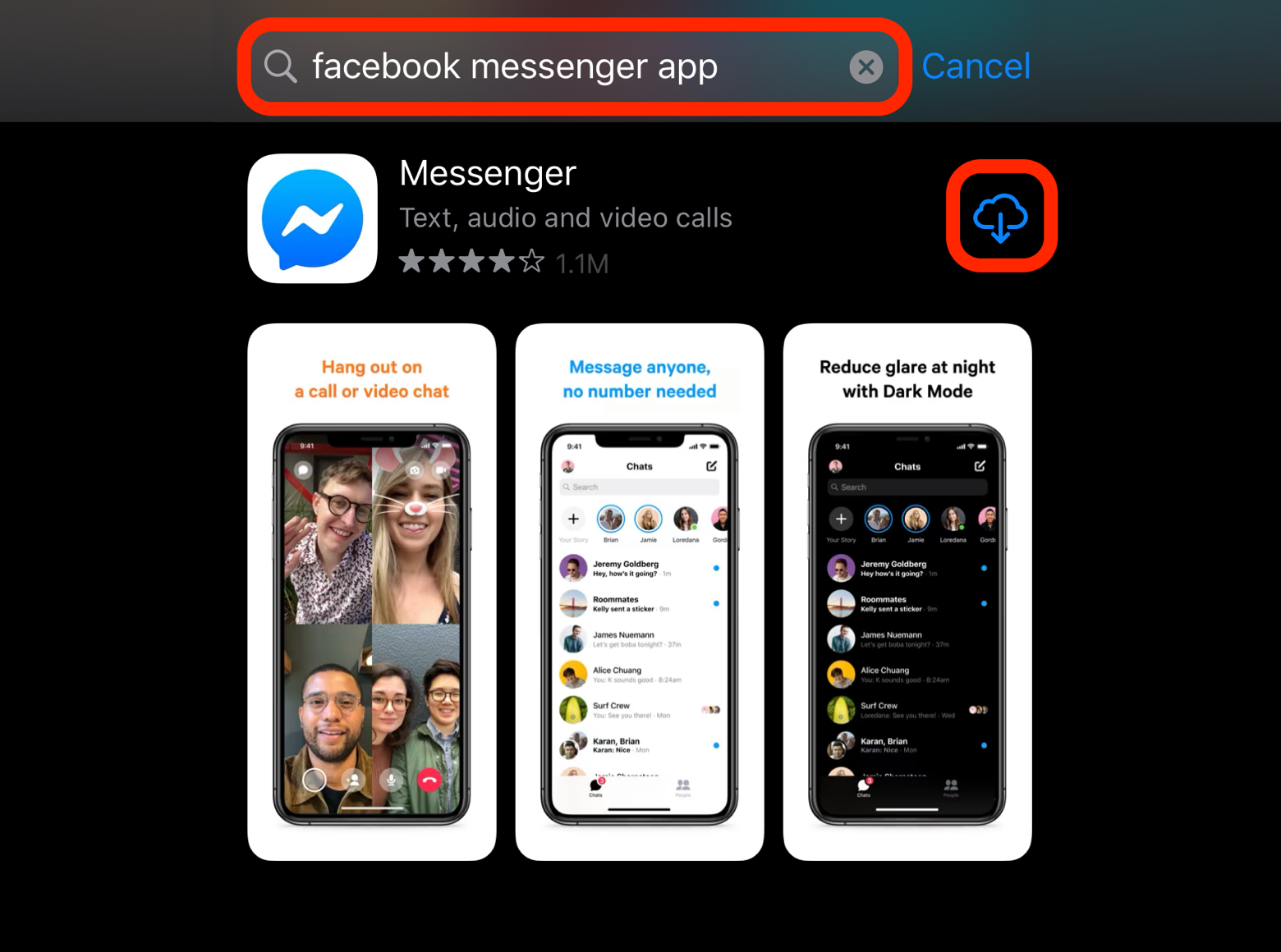 Facebook Messenger iOS