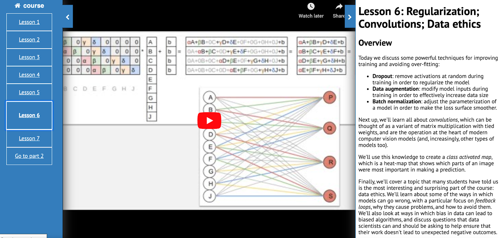 fast.ai deep learning course