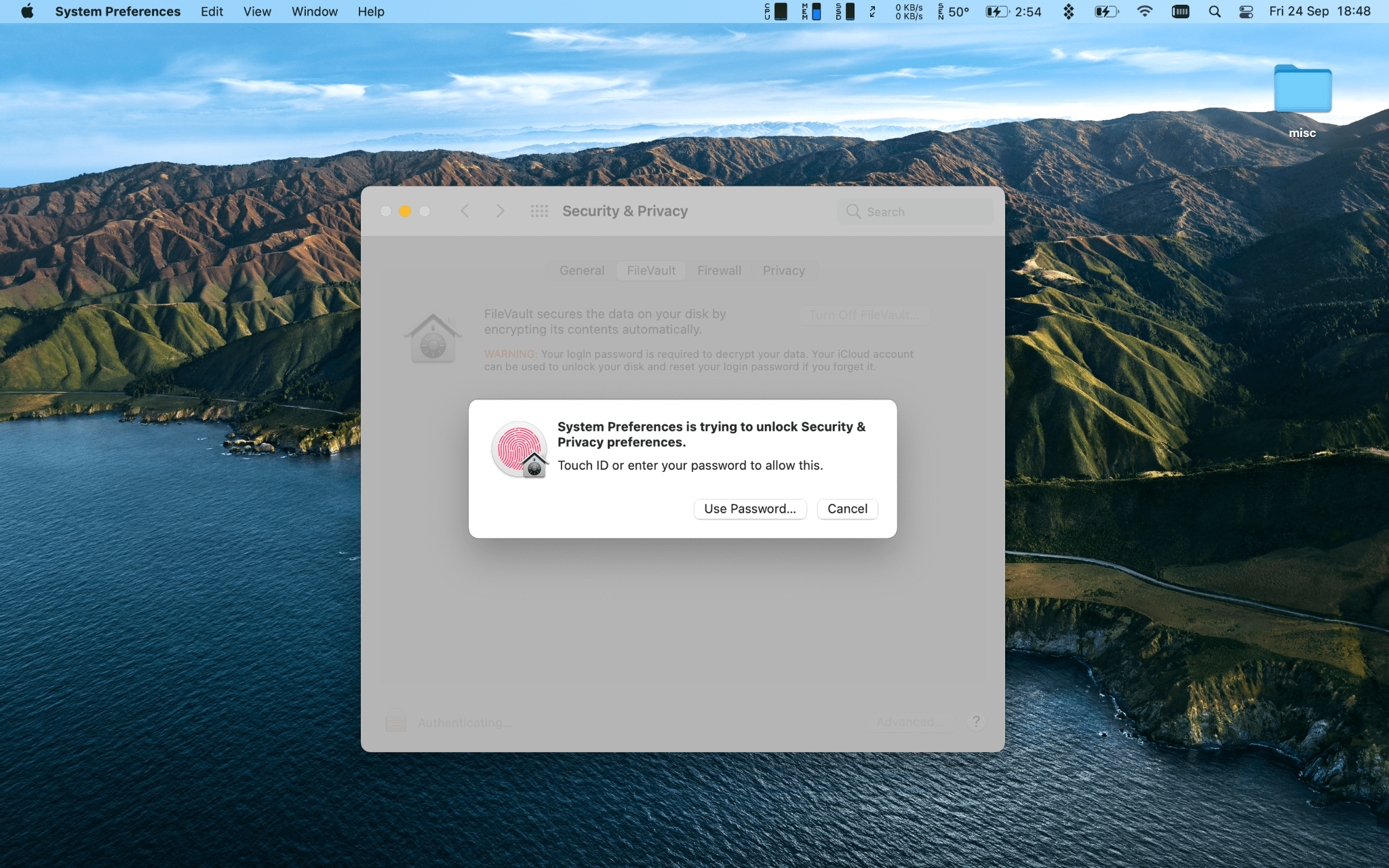 enable FileVault disk encryption