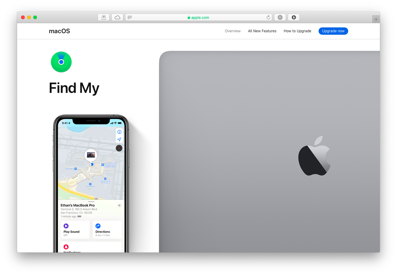 Find My iPhone Mac Catalina