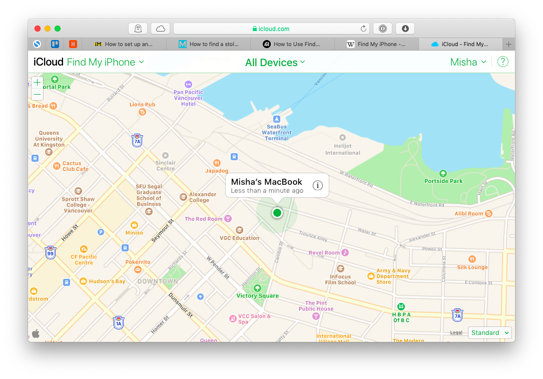 Find up. Find my mac. find my on mac.