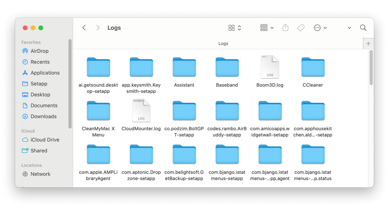 delete log files