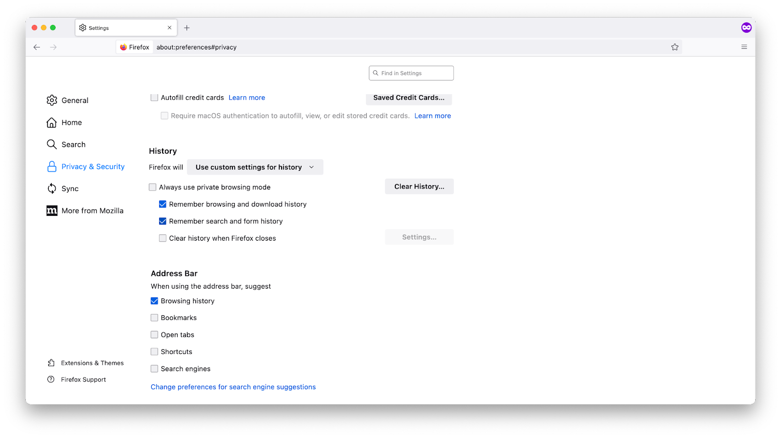 How to clear Firefox history on Mac quickly