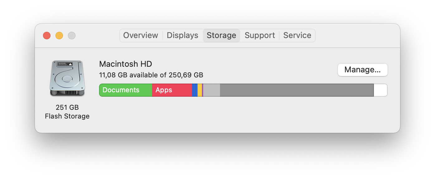 How to check disk space 