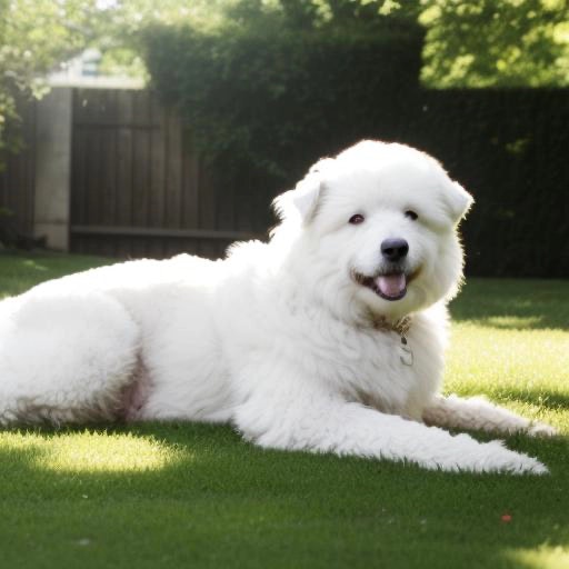 AI generated fluffy white dog