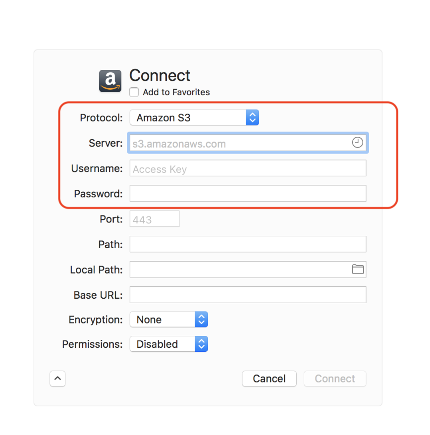 Use Forklift app to sync with Amazon S3 storage Use Forklift app to sync with Amazon S3 storage
