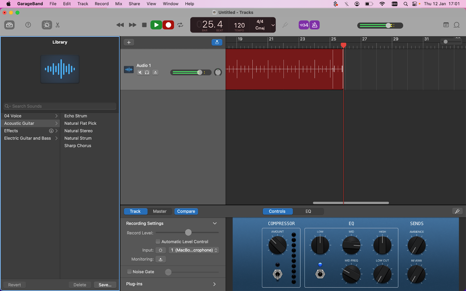 garageband record audio