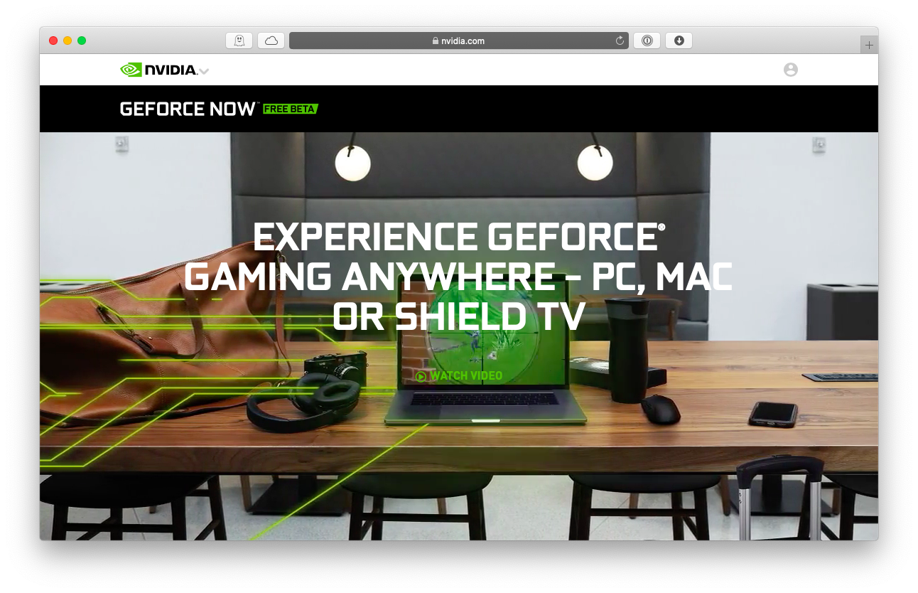 nvidia gforce now for mac down