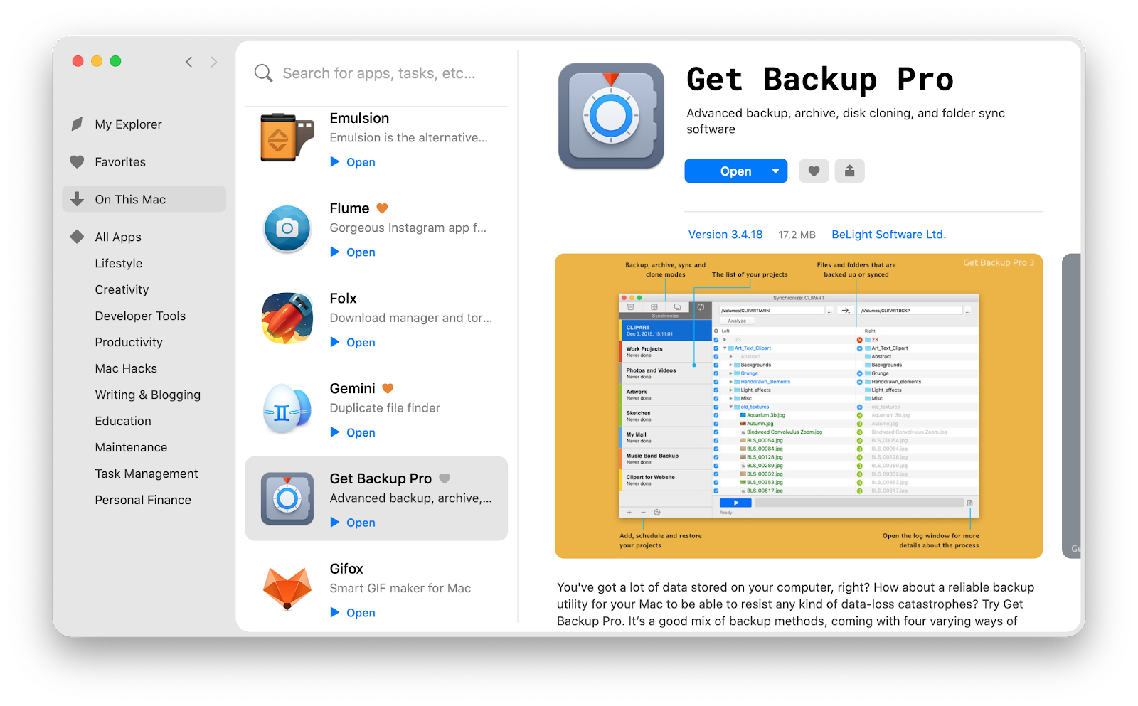 Get Backup Pro on Setapp