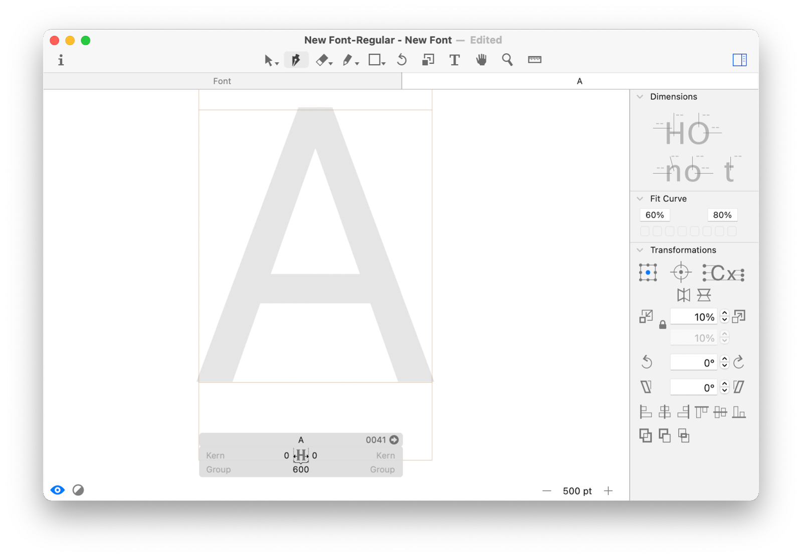 glyphs mini create font mac