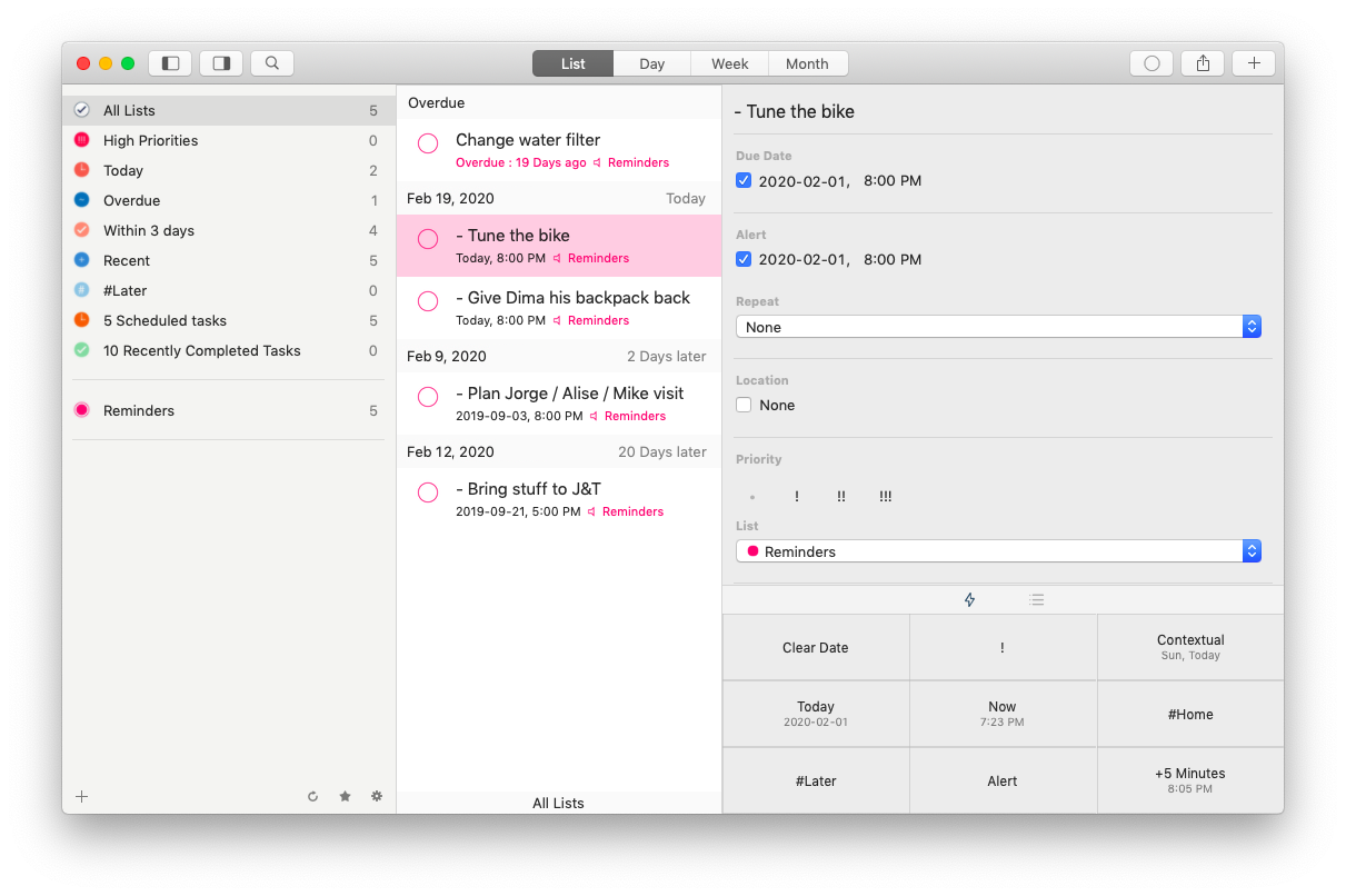 omnifocus for mac repeated tasks deferred another