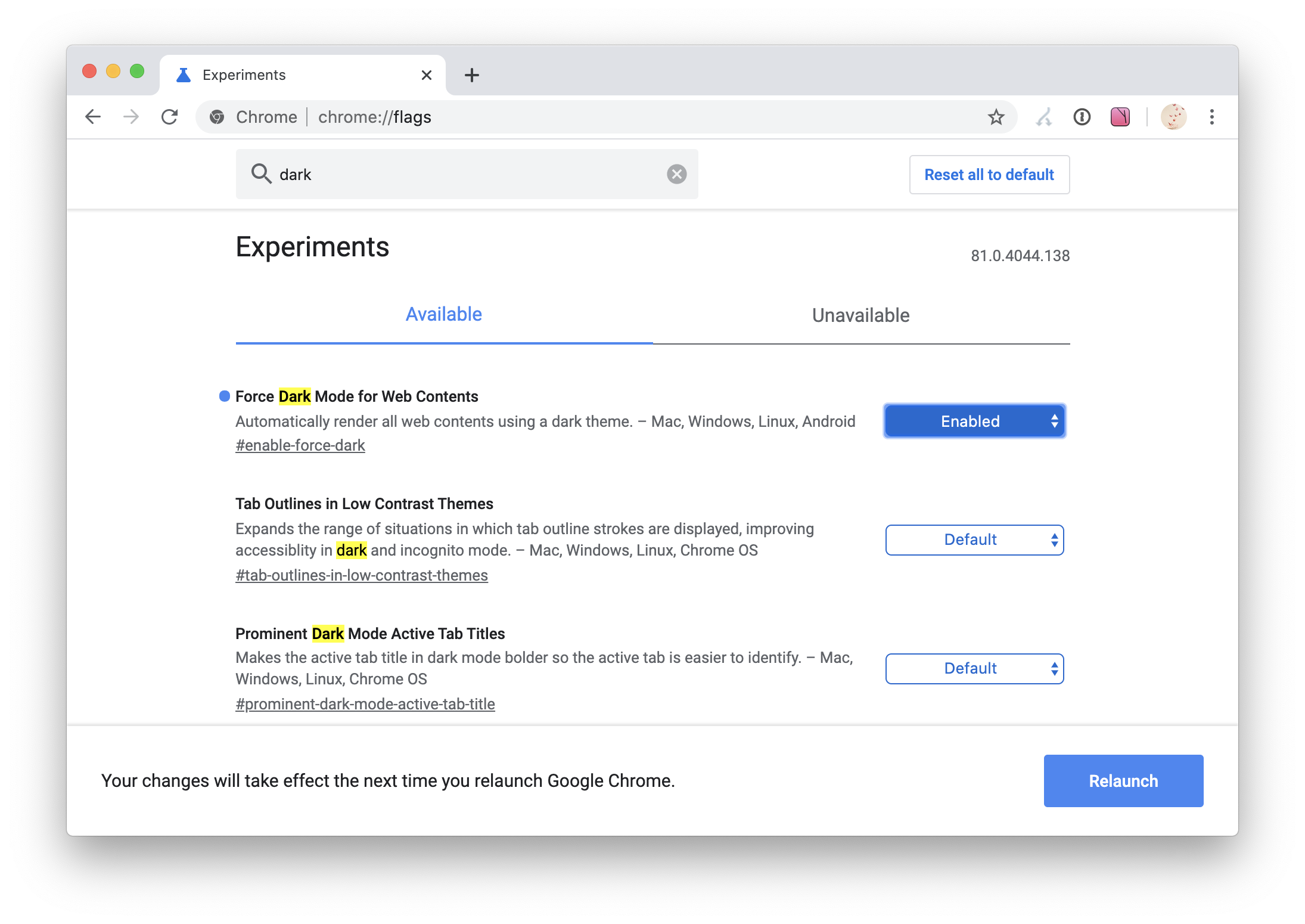 extension for chrome mac for night reading