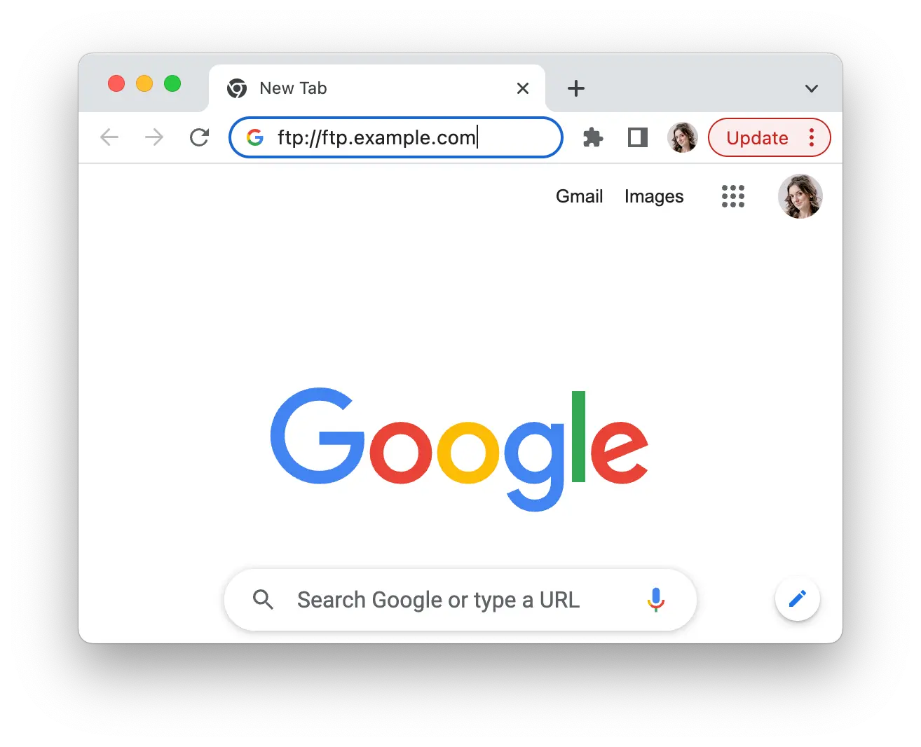 connect to ftp through Chrome browser