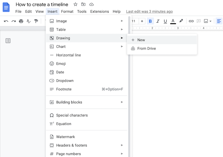 How to make a timeline on a Mac