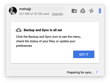 google backup and sync change folder