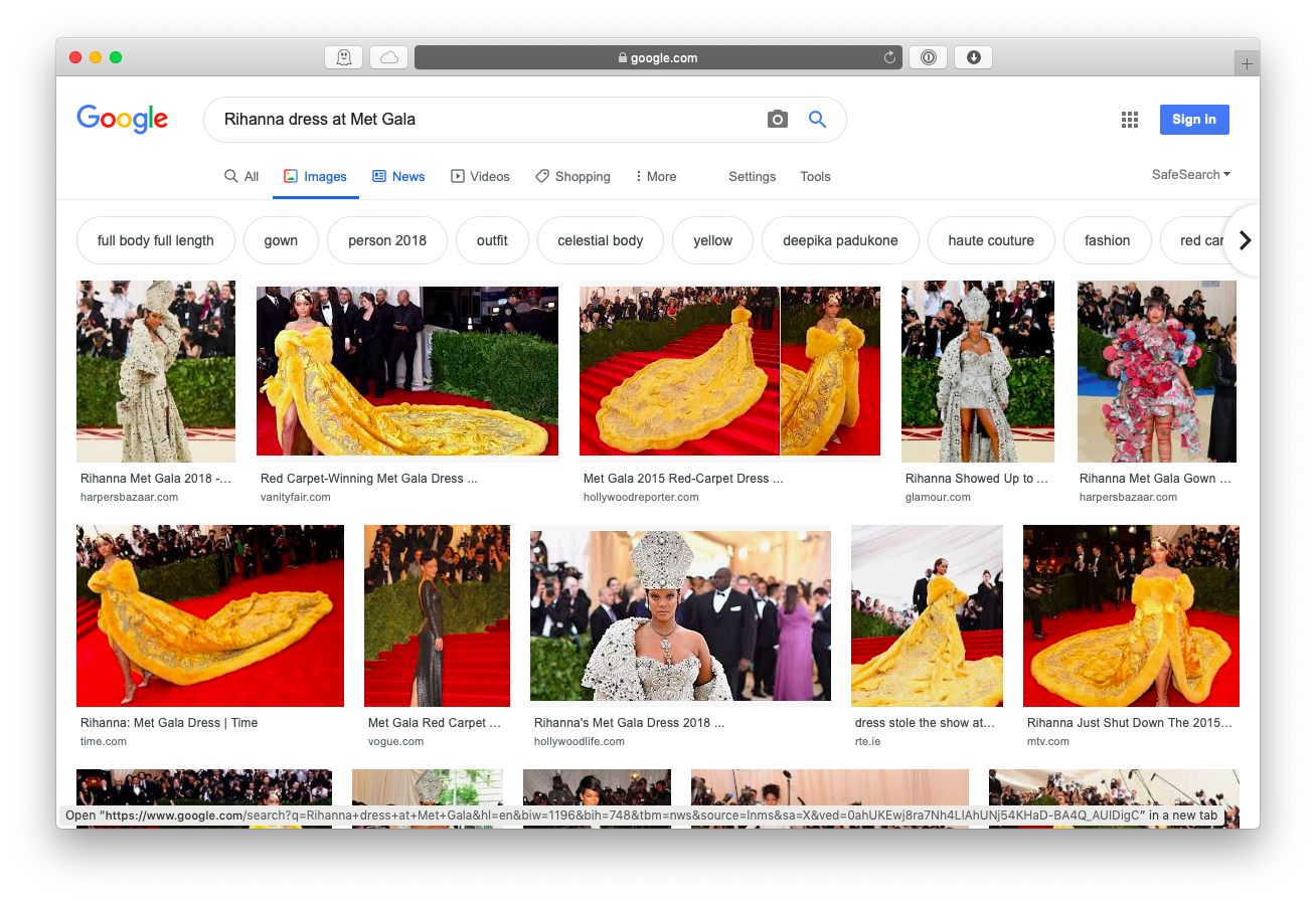 Google Image search Mac