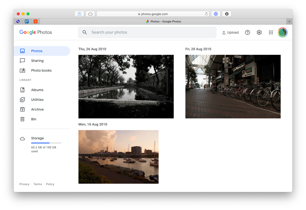 Google Photos account files