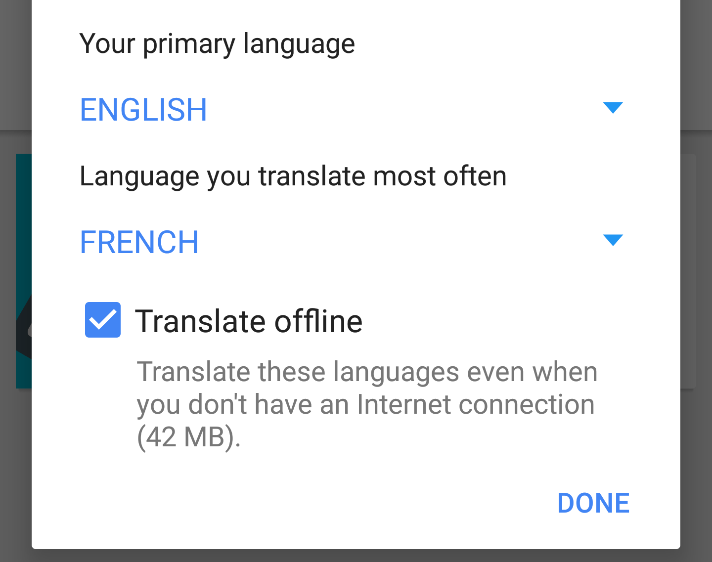 google translate offline pack