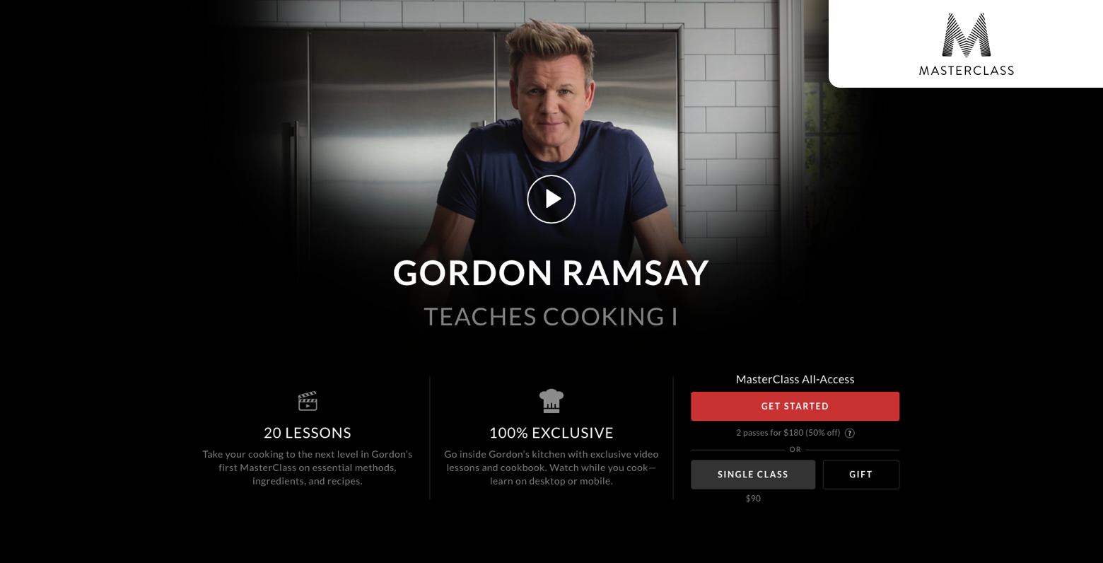 Gordon Ramsey online cooking classes