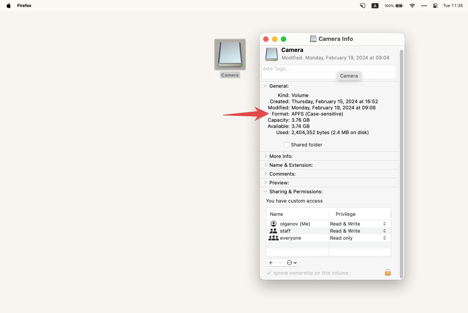 hard drive apfs file format