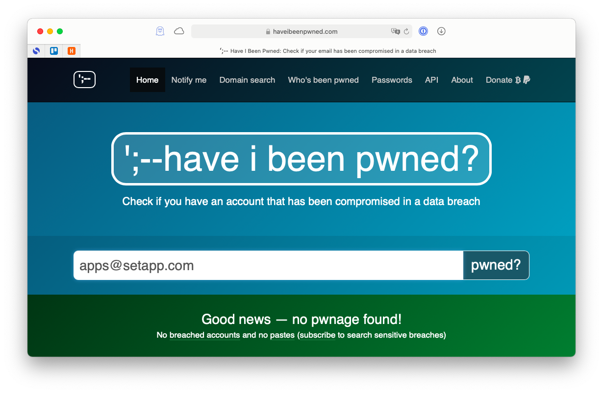 Have I Been Pwned