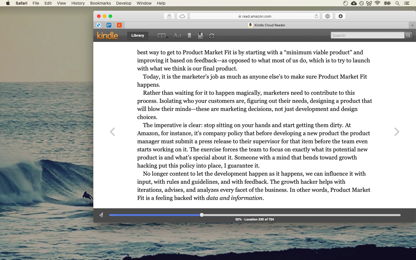 kindle for mac reading application