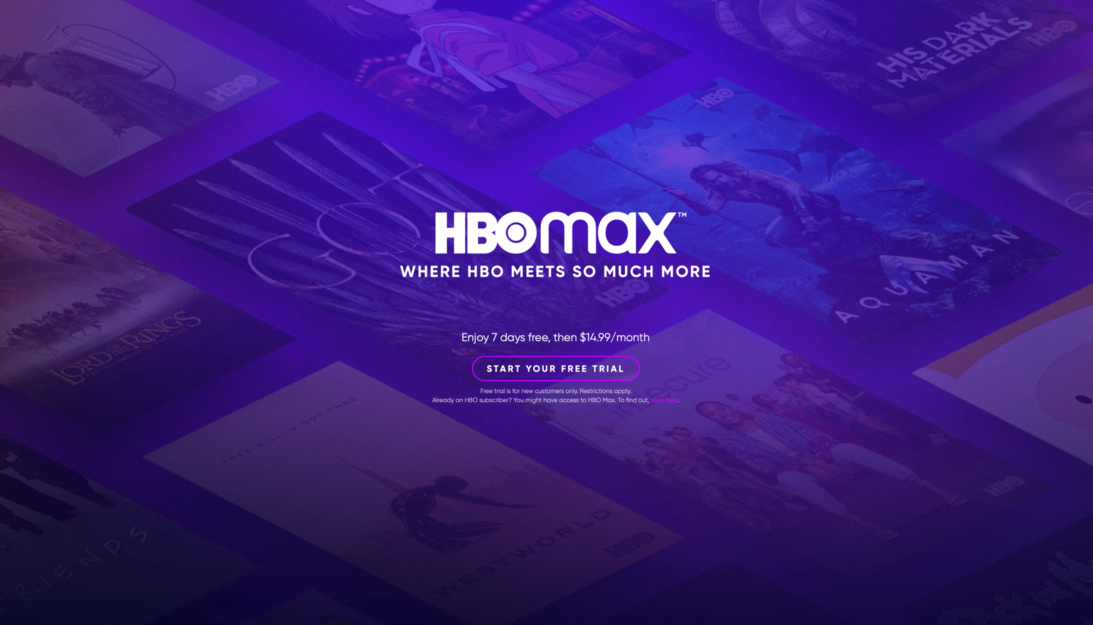 HBO Max website