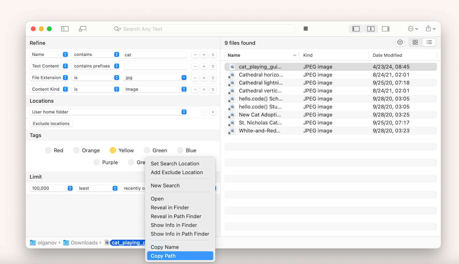 How to copy file paths on Mac