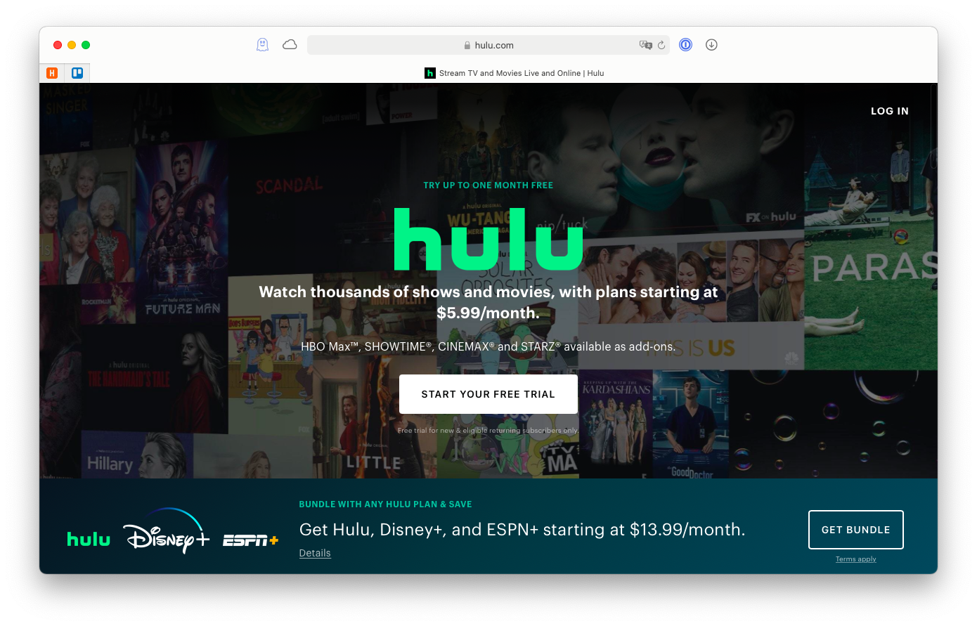 Hulu website