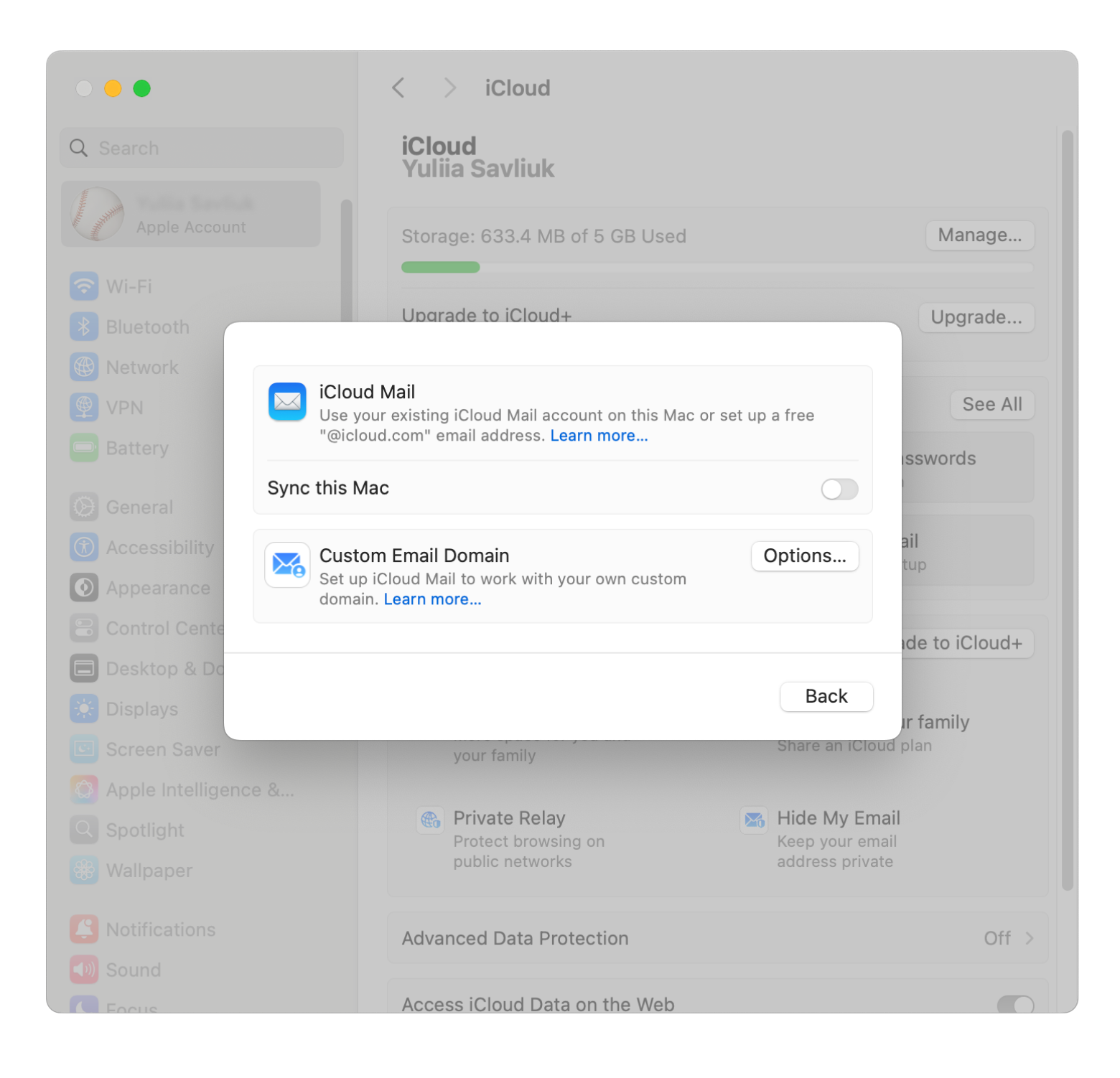 icloud mail setup macos