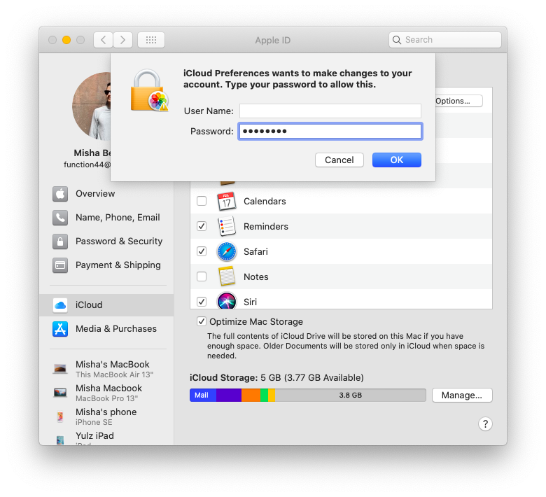 iCloud photos turn on Mac