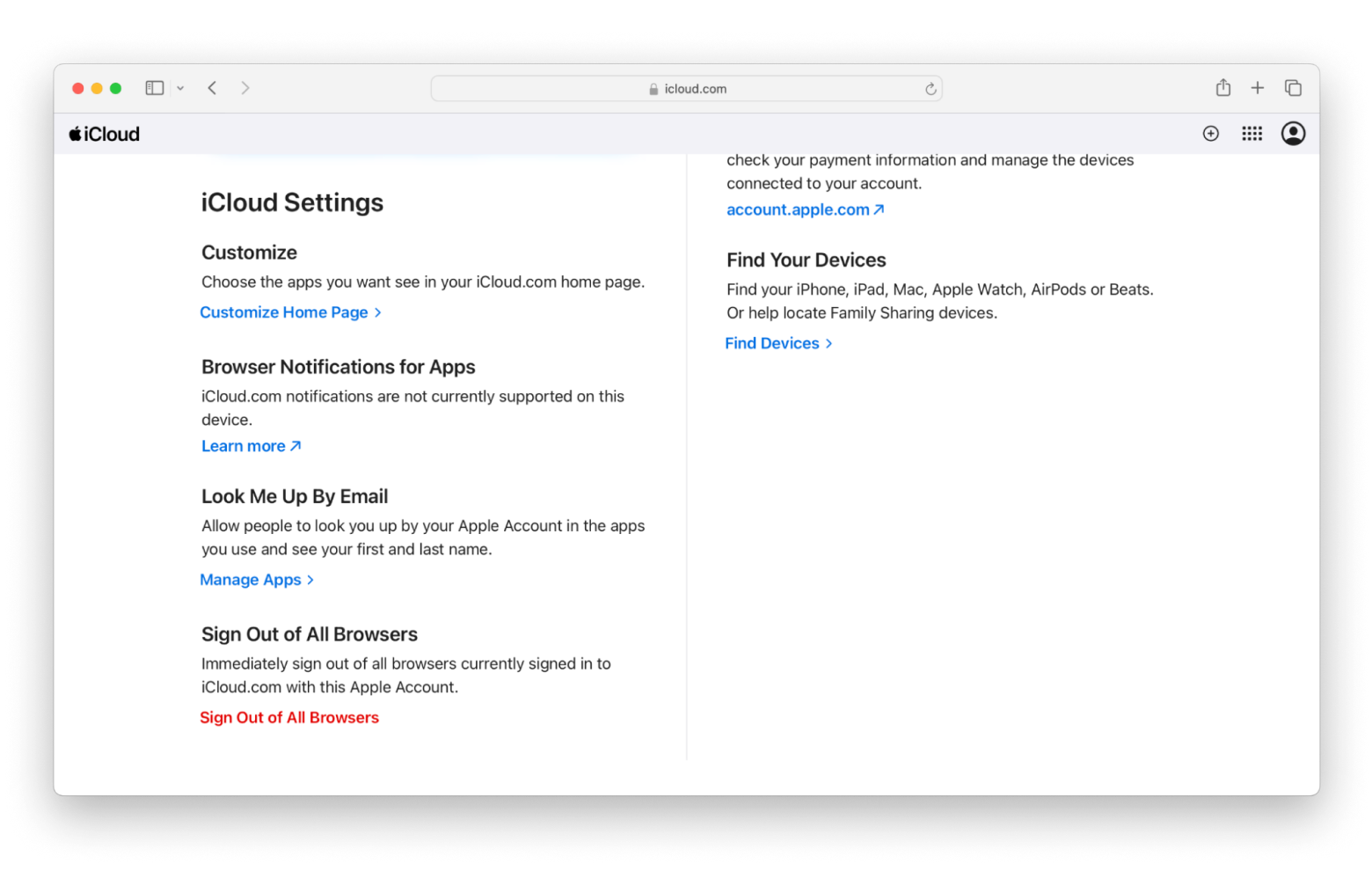 icloud settings apple