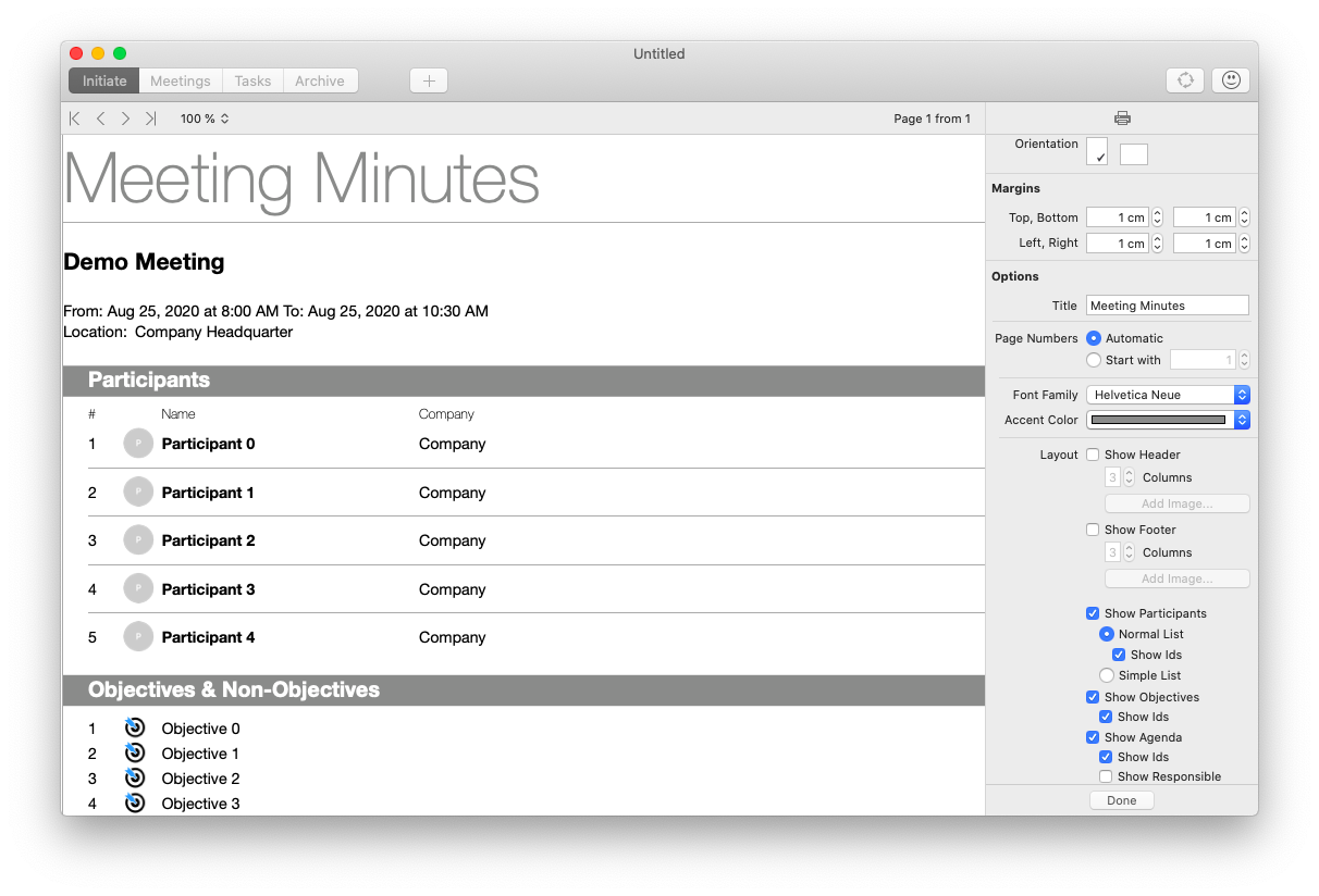 meeting minutes template