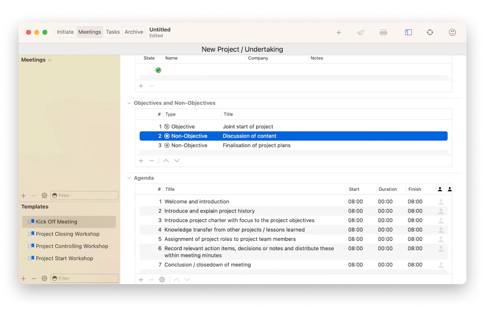 imeetingx task tracker ventura