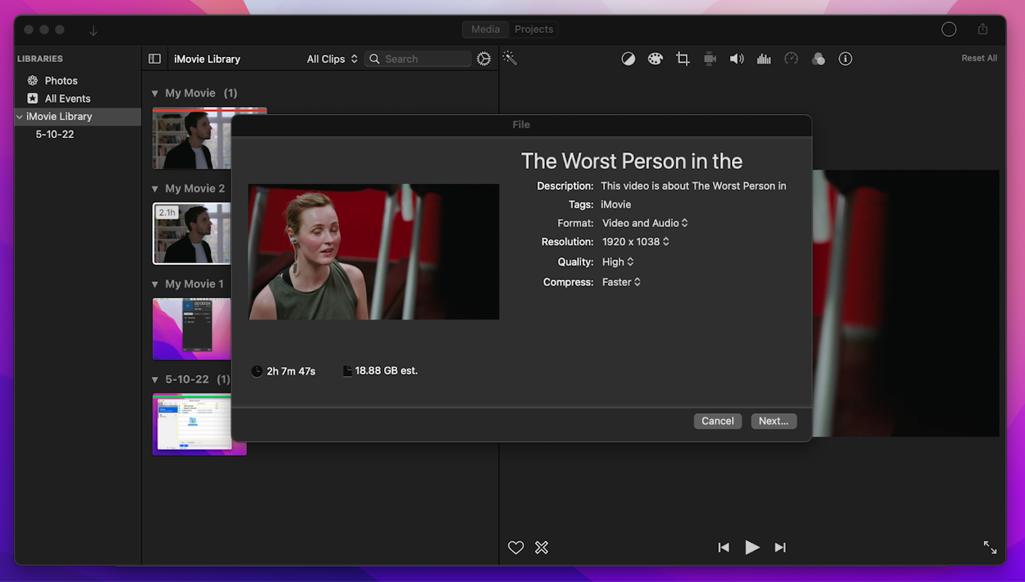 How to save iMovie on your Mac